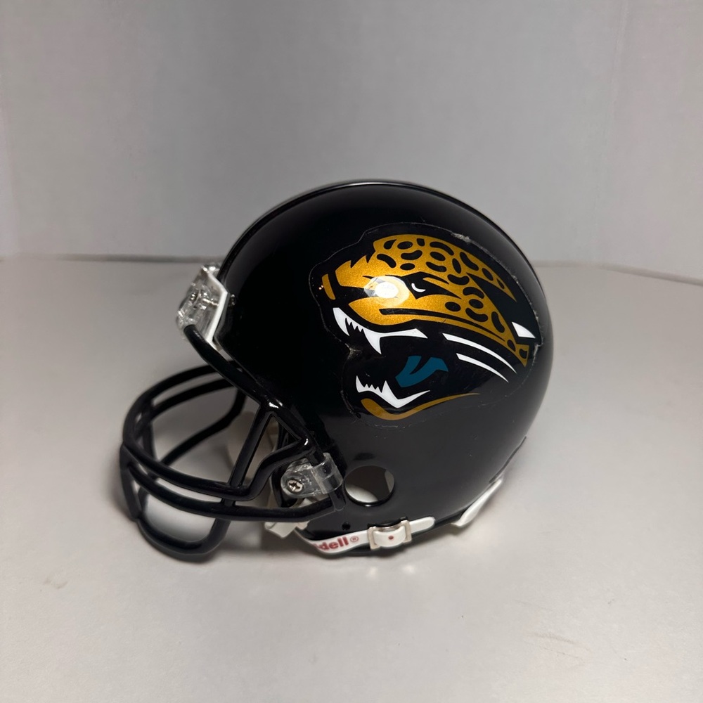 Black Football Helmet with Jaguar Logo